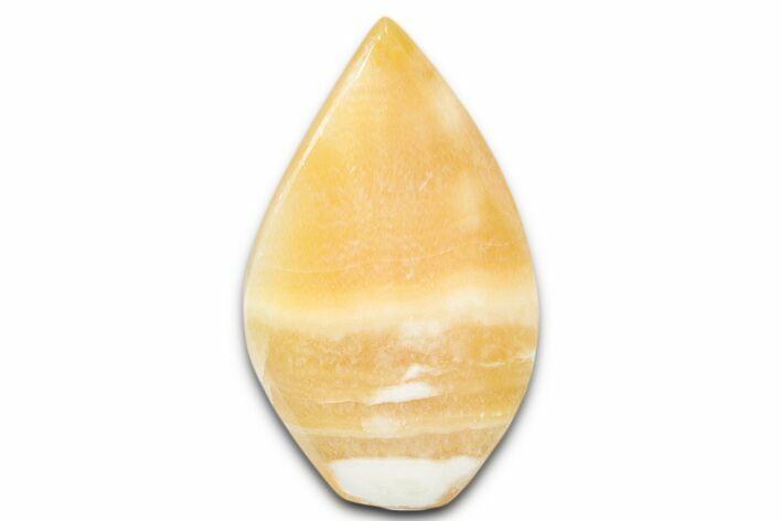 Polished Mango Calcite Flame - Afghanistan #337993